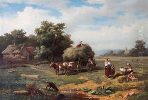 Farmers Resting After A Long Day's Work