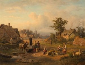 Activity At The Water Pump
