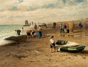 Sommertag Am Strand An Der Hollandischen Kuste by Peter Bucken