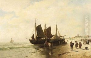 Fischerboote Am Strand by Peter Bucken