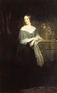 Portrait Of A Lady (the Duchess Of Westminster?) by Richard Buckner