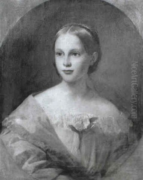 Portrait Of A Scottish Boy [&] Portrait Of A Young Girl [oval Shape] - view 1