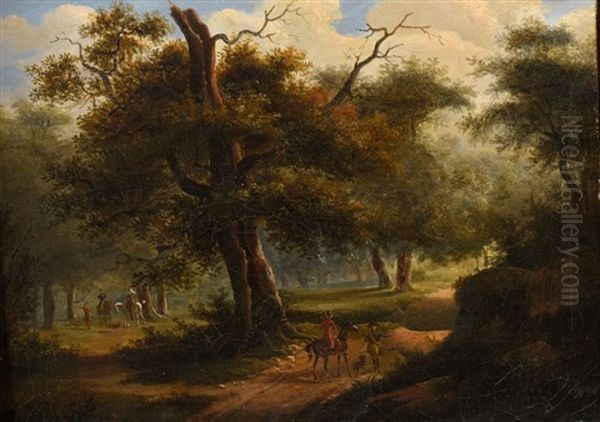 Scene De Chasse En Foret - view 1