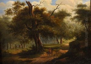 Scene De Chasse En Foret by Philippe Budelot