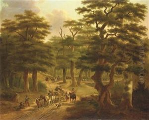 Passage D'un Detachement Militaire Avec Artillerie, Dans L'interieur D'une Foret (in Collab. W/jean-francois Demay) by Philippe Budelot