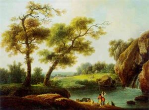 Le Repos Des Bergers Pres De La Cascade by Philippe Budelot