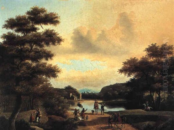 Chasse A Courre Au Bord D'un Lac - view 1