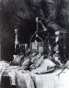 Still Life With Bottles by Minna Budinszky