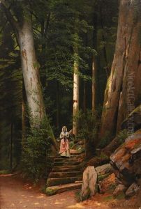 Young Lady In The Forest Young Lady In The Forest
