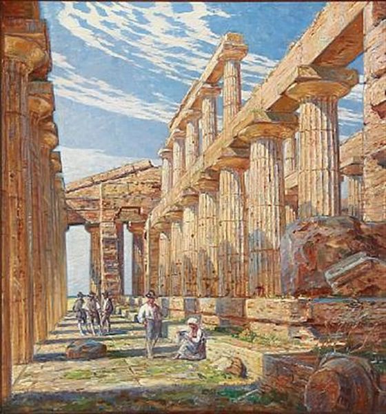 Summer Day At Paestum In Italy - view 1