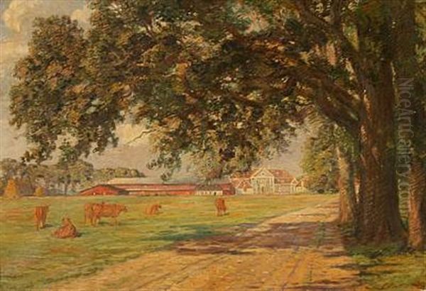 A Danish Manor House With Large Stables - view 1