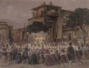Fronleichnamstag In Italien by Carl Budtz-Moller