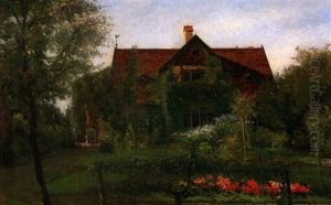 Reizende Villa Mit Bluhendem Garten (auf Bornholm Oder Jutland?)
