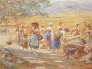 Washing Laundry On A Summer's Day