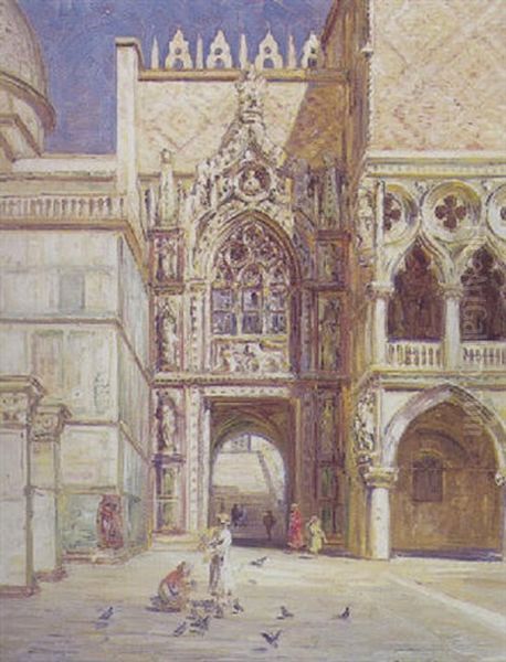Portal Ved Dogepaladset I Venedig - view 1