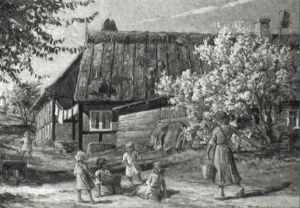 Legende Born Foran Kunstnerens Sommerhus I Fiskerlejet Melsted Bornholm
