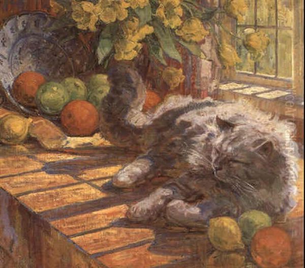 Katze, Fruchte, Blumen - view 1