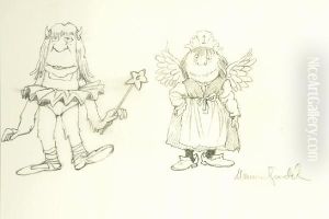 Signed Lower Right Maurice Sendak, Matted And Framed by Alexandre Almeras