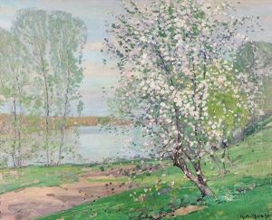 Banks Of The Seine, Vernon by Karl Albert Buehr