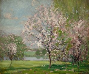 Blossoming Apple Trees, Niles, Michigan (possibly) by Karl Albert Buehr