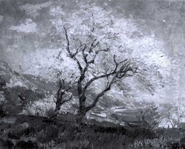 Blossoming Trees Along The Coast (+ Early Spring, Smaller, Oil On Canvas; 2 Works) - view 1