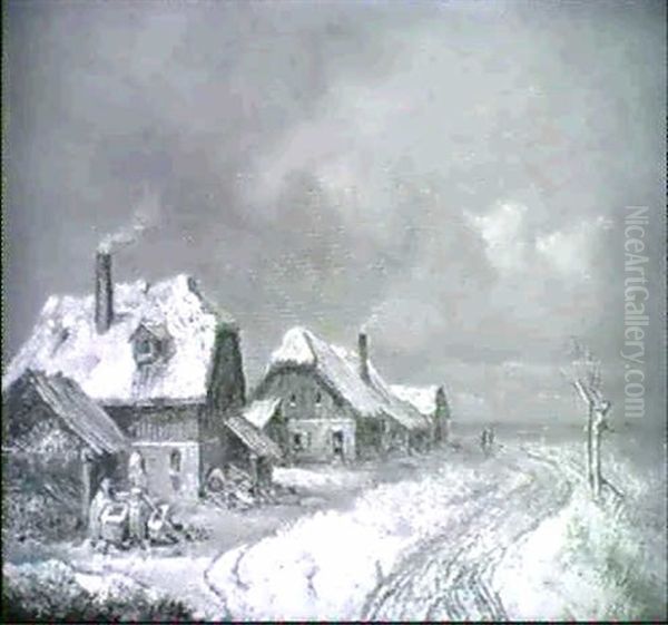 Winterliches Dorf (die Hauser Von Forsteried) - view 1