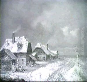 Winterliches Dorf (die Hauser Von Forsteried)