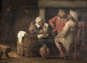 Famille Dans Une Taverne by Jan Jansz Buesem