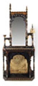 Console Table With Bugatti Mirror by Carlo Bugatti