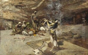 Danseuse Dans Le Campement by Carlo Bugatti