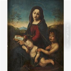 Virgin And Christ Child With The Infant Saint John The Baptist by Giuliano Bugiardini