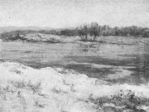 River And Marshes In Winter