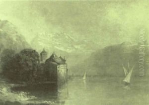 Veleros En Un Lago Suizo by Eduard Buhler