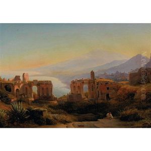 Veduta Di Taormina by Johann-Rudolph Buhlmann