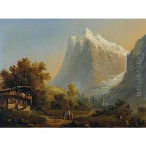 Grindelwald Mit Wetterhorn by Johann-Rudolph Buhlmann