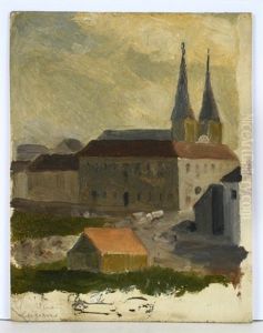 Blick Auf Luzern. Landschaftstudie. Kreuzgang (3 Works) by Johann-Rudolph Buhlmann