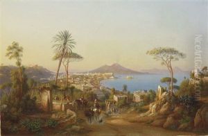 Neapel Mit Vesuv by Johann-Rudolph Buhlmann