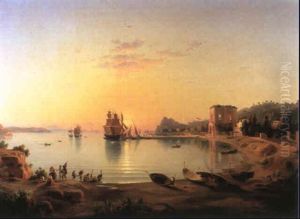 Sunset Over The Bay Of Naples