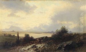 Blick Uber Die Salzach Zum Untersberg Und Hohenstaufen (?) Blick Uber Die Salzach Zum Untersberg Und Hohenstaufen (?)