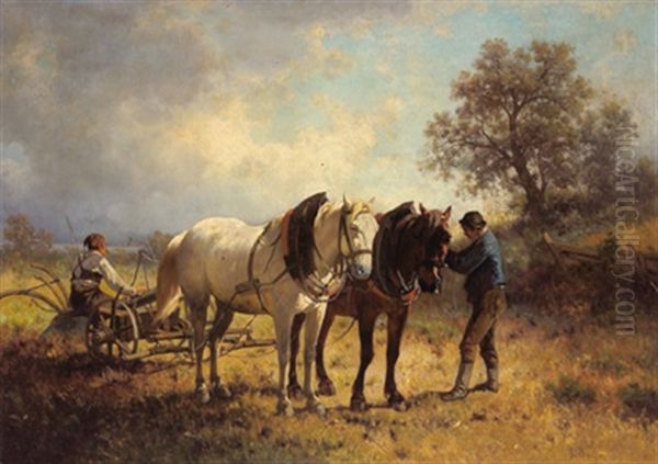 Pferdefuhrwerk Mit Figurlicher Staffage - view 1