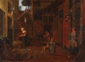 Innenansicht Eines Hofes by Jan Van Buken