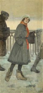 On The Way To Work by Feodor Feodorovich Bukholts
