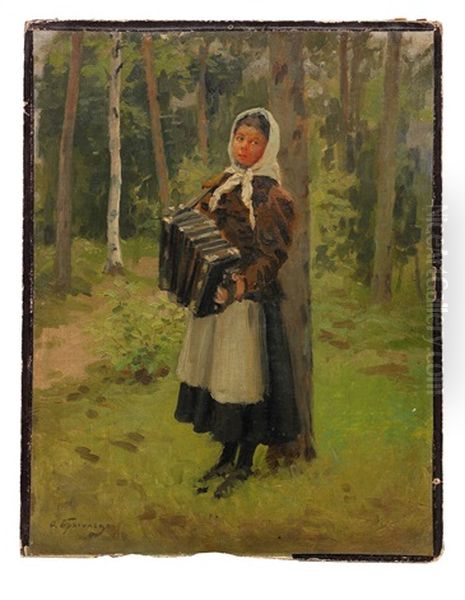 Girl With An Accordion - view 1