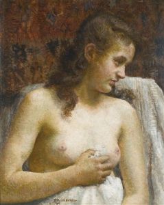 In The Boudoir by Vlacho Bukovac
