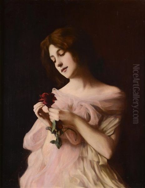 Girl With A Rose - view 1