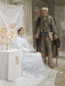 Almosen Eines Bettlers by Jean Eugene Buland