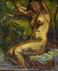 Portrait De Femme (study) by Jean Eugene Buland