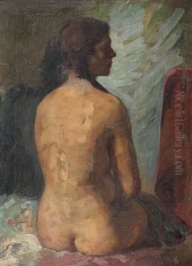 Nud In Interior by Petru Bulgaras