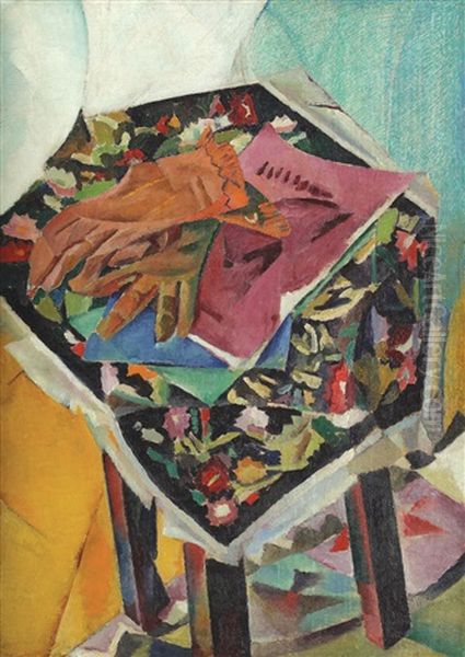 Still Life With Booklets And Gloves - view 1