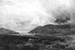 Troupeau Dans Un Paysage Ecossais by Charles Livingston Bull